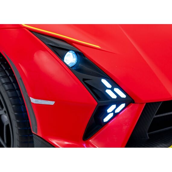 Masinuta electrica cu telecomanda LAMBORGHINI INVENCIBLE, roti EVA, scaun tapitat, putere 140W - Rosu, Culoare: Rosu, Capacitate acumulator: 12V - poza 6 - ExclusivMAG.ro