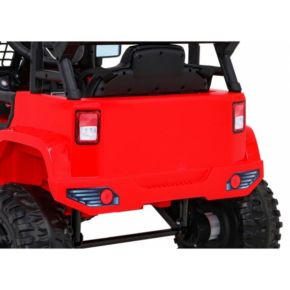 Masinuta electrica cu telecomanda JEEP DARK NIGHT, roti EVA, scaun tapitat, putere 70W - Rosu, Culoare: Rosu, Capacitate acumulator: 12V - poza 3 - ExclusivMAG.ro