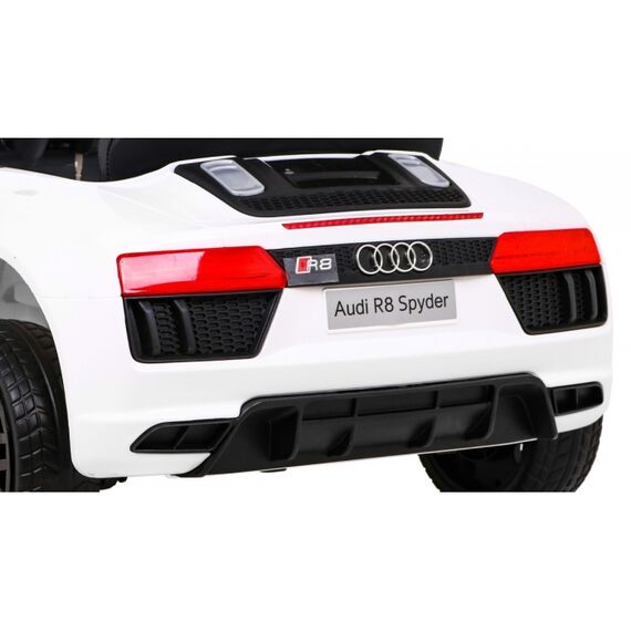 Masinuta electrica cu telecomanda AUDI R8, roti EVA, scaun tapitat, putere 70W - Alb, Culoare: Alb, Capacitate acumulator: 6V - poza 11 - ExclusivMAG.ro