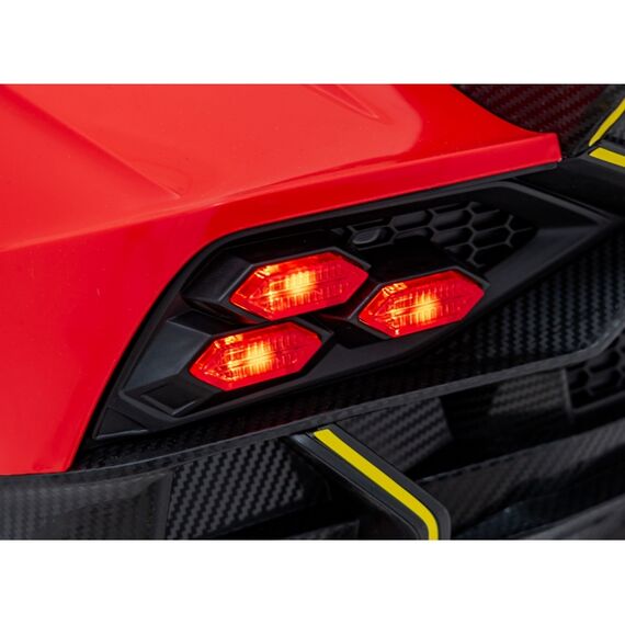 Masinuta electrica cu telecomanda LAMBORGHINI INVENCIBLE, roti EVA, scaun tapitat, putere 140W - Rosu, Culoare: Rosu, Capacitate acumulator: 12V - poza 4 - ExclusivMAG.ro