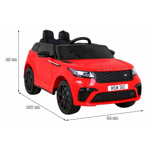 Masinuta electrica cu telecomanda RANGE ROVER VELAR, roti EVA, scaun tapitat, putere 70W - Rosu, Culoare: Rosu, Capacitate acumulator: 12V - poza 11 - ExclusivMAG.ro