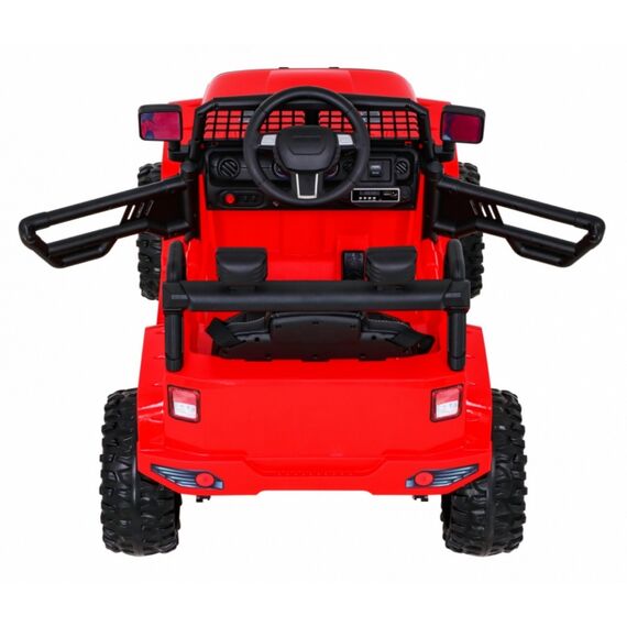 Masinuta electrica cu telecomanda JEEP DARK NIGHT, roti EVA, scaun tapitat, putere 70W - Rosu, Culoare: Rosu, Capacitate acumulator: 12V - poza 10 - ExclusivMAG.ro