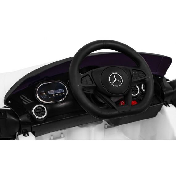 Masinuta electrica cu telecomanda MERCEDES BENZ GT, roti EVA, scaun tapitat, putere 70W - Alb, Culoare: Alb, Capacitate acumulator: 12V - poza 7 - ExclusivMAG.ro
