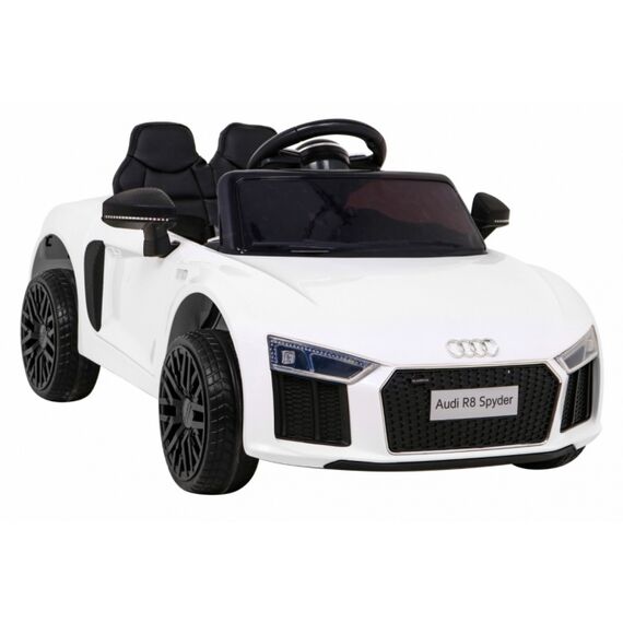 Masinuta electrica cu telecomanda AUDI R8, roti EVA, scaun tapitat, putere 70W - Alb, Culoare: Alb, Capacitate acumulator: 6V - poza 8 - ExclusivMAG.ro
