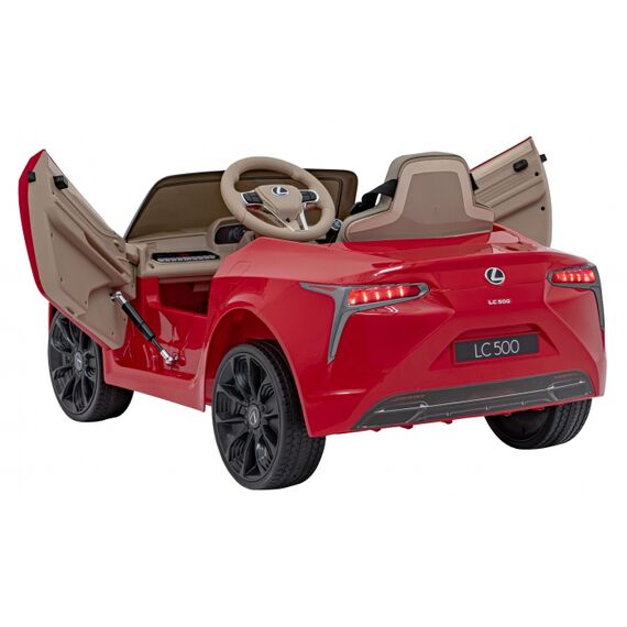 Masinuta electrica cu telecomanda LEXUS LC500, roti EVA, scaun tapitat, putere 70W - Rosu, Culoare: Rosu, Capacitate acumulator: 12V - poza 6 - ExclusivMAG.ro