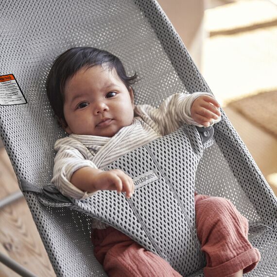 BabyBjorn - Balansoar Bliss Grey, Mesh, Culoare: Gri deschis - poza 6 - ExclusivMAG.ro
