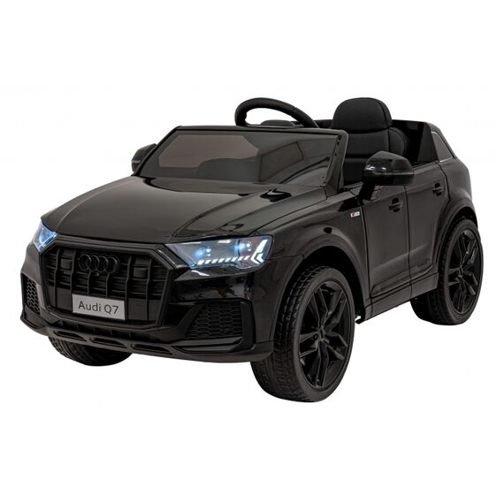 Masinuta electrica cu telecomanda AUDI Q7 NEW LIFT, roti EVA, scaun tapitat, putere 70W - Negru, Culoare: Negru, Capacitate acumulator: 12V  - ExclusivMAG.ro