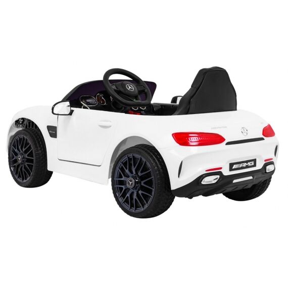 Masinuta electrica cu telecomanda MERCEDES BENZ GT, roti EVA, scaun tapitat, putere 70W - Alb, Culoare: Alb, Capacitate acumulator: 12V - poza 5 - ExclusivMAG.ro