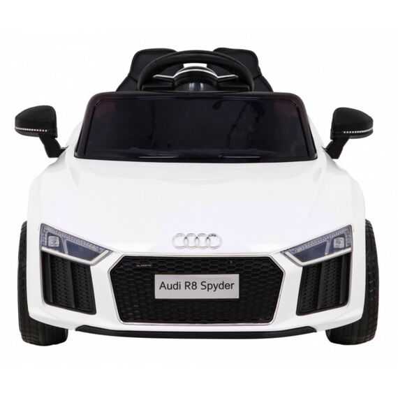 Masinuta electrica cu telecomanda AUDI R8, roti EVA, scaun tapitat, putere 70W - Alb, Culoare: Alb, Capacitate acumulator: 6V - poza 3 - ExclusivMAG.ro