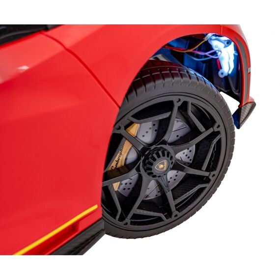 Masinuta electrica cu telecomanda LAMBORGHINI INVENCIBLE, roti EVA, scaun tapitat, putere 140W - Rosu, Culoare: Rosu, Capacitate acumulator: 12V - poza 8 - ExclusivMAG.ro