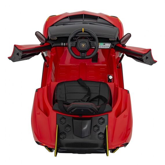 Masinuta electrica cu telecomanda LAMBORGHINI INVENCIBLE, roti EVA, scaun tapitat, putere 140W - Rosu, Culoare: Rosu, Capacitate acumulator: 12V - poza 2 - ExclusivMAG.ro