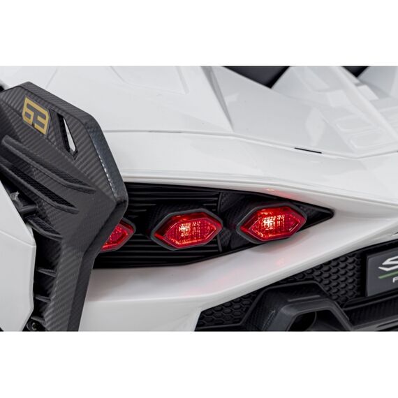 Masinuta electrica cu telecomanda LAMBORGHINI SIAN, roti EVA, scaun tapitat, putere 106W - Alb, Culoare: Alb, Capacitate acumulator: 12V - poza 10 - ExclusivMAG.ro