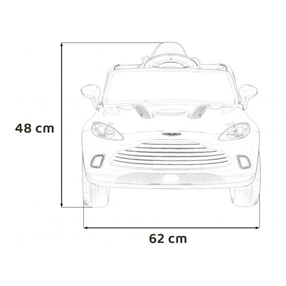 Masinuta electrica cu telecomanda ASTON MARTIN DBX, roti EVA, scaun tapitat, putere 100W - Rosu, Culoare: Rosu, Capacitate acumulator: 12V - poza 11 - ExclusivMAG.ro
