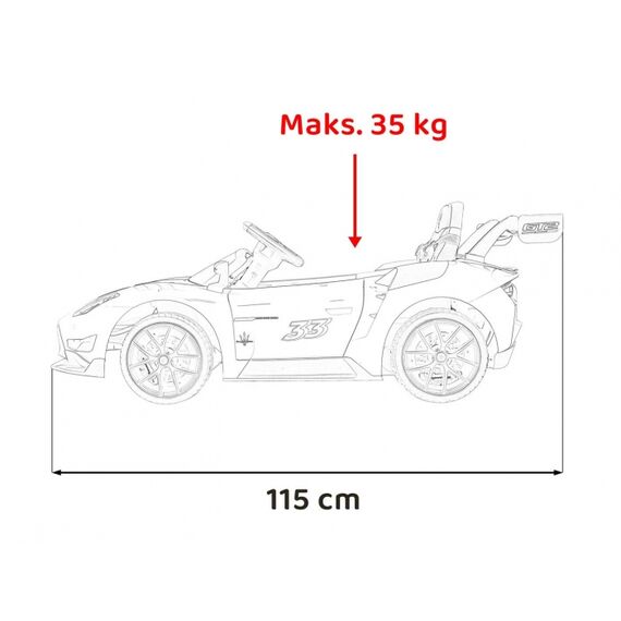 Masinuta electrica cu telecomanda MASERATI MC20 GT2, roti EVA, scaun tapitat, putere 110W - Albastru, Culoare: Albastru, Capacitate acumulator: 12V - poza 11 - ExclusivMAG.ro