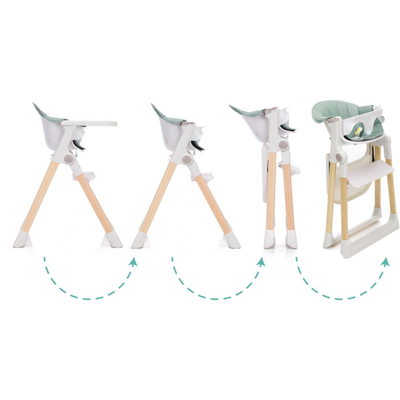 Scaun de masa si sezlong Noah 2 in 1 Verde Fillikid, Culoare: Verde - poza 10 - ExclusivMAG.ro