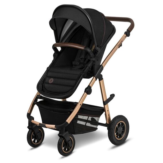 Carucior 2 in 1, Lionelo, Amber, Pana la 22 kg, Negru, Culoare: Negru/Auriu, Model: 2 in 1 - poza 5 - ExclusivMAG.ro