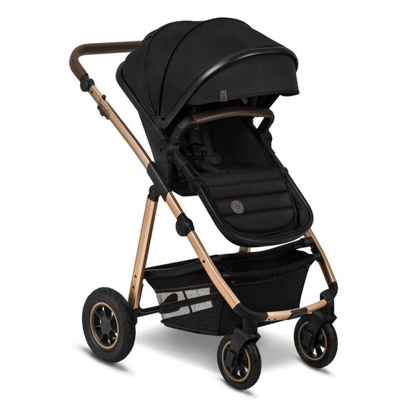 Carucior 2 in 1, Lionelo, Amber, Pana la 22 kg, Negru, Culoare: Negru/Auriu, Model: 2 in 1 - poza 4 - ExclusivMAG.ro