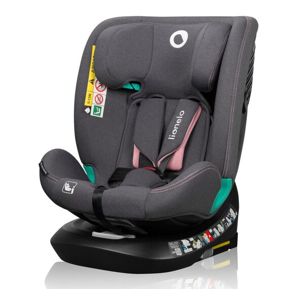 Scaun auto, Lionelo, Bastiaan One i-Size, 4 in 1, Rotire 360 grade, Top Tether, 0-36 Kg, 40-150 cm, R129, Roz, Culoare: Roz, Grupa: 0-36kg (0 luni - 12 ani) - poza 5 - ExclusivMAG.ro