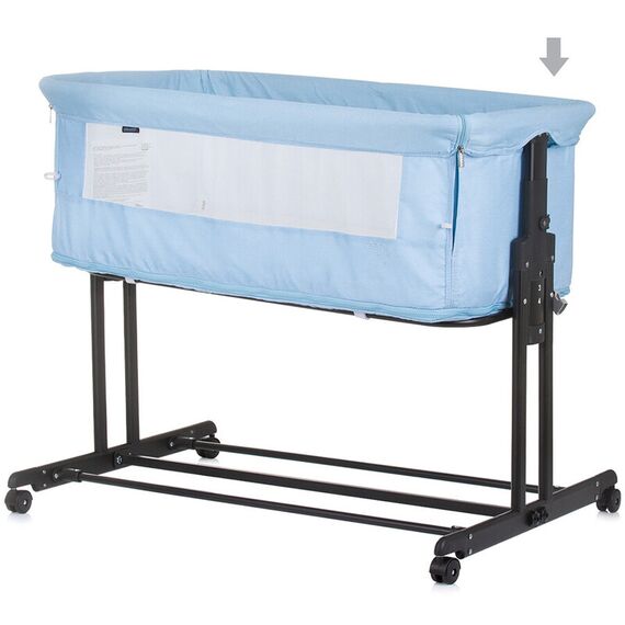 Patut co-sleeper si tarc Chipolino Zen sky blue, Culoare: Blue, Dimensiuni: 90x50 - poza 6 - ExclusivMAG.ro
