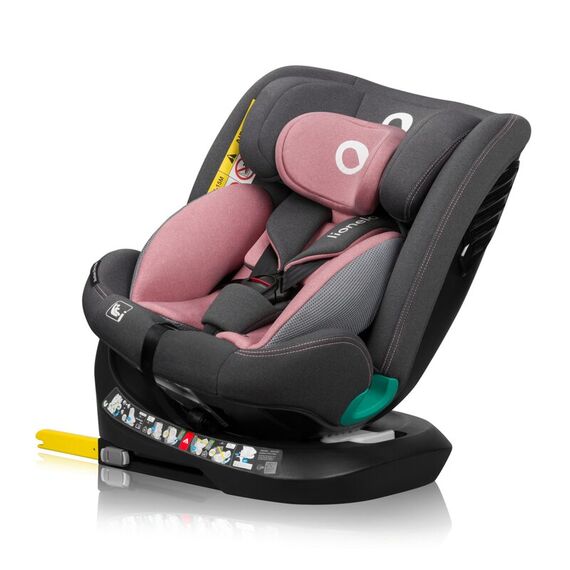 Scaun auto, Lionelo, Bastiaan One i-Size, 4 in 1, Rotire 360 grade, Top Tether, 0-36 Kg, 40-150 cm, R129, Roz, Culoare: Roz, Grupa: 0-36kg (0 luni - 12 ani) - poza 2 - ExclusivMAG.ro