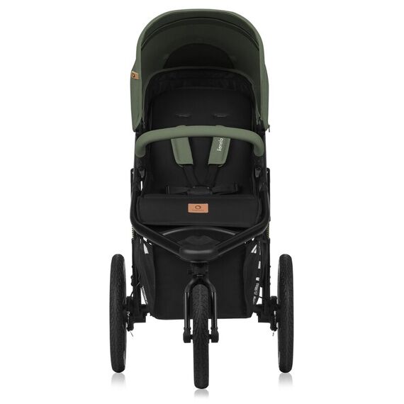 Carucior sport, Lionelo, Azura, Cu 3 roti, Cu baldachin XXL impermeabil, Pliere compacta, Pana la 22 kg, 6-48 luni, Verde, Culoare: Verde, Model: sport - poza 2 - ExclusivMAG.ro