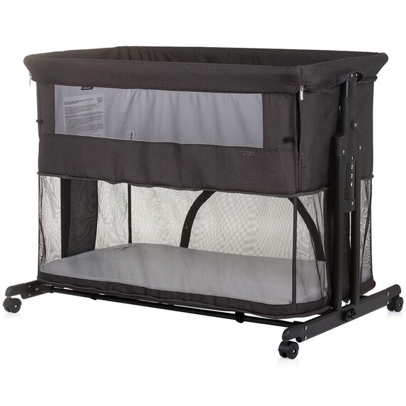 Patut co-sleeper si tarc Chipolino Zen obsidian, Culoare: Gri, Dimensiuni: 90x50 - poza 7 - ExclusivMAG.ro