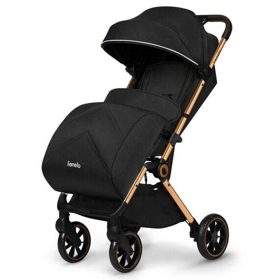 Carucior sport, Lionelo, Cloe, Pana la 22 kg, 6 luni+, Black Onyx, Culoare: Negru/Auriu, Model: sport - poza 2 - ExclusivMAG.ro