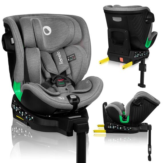 Scaun auto, Lionelo, Harmony i-Size, Rotire 360 grade, 0-36 Kg, 40-150 cm, R129, Gri deschis, Culoare: Gri deschis, Grupa: 0-36kg (0 luni - 12 ani) - poza 2 - ExclusivMAG.ro
