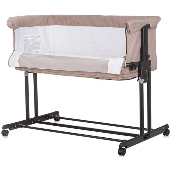 Patut co-sleeper si tarc Chipolino Zen macadamia, Culoare: Crem, Dimensiuni: 90x50 - poza 4 - ExclusivMAG.ro