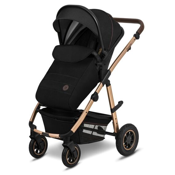 Carucior 2 in 1, Lionelo, Amber, Pana la 22 kg, Negru, Culoare: Negru/Auriu, Model: 2 in 1 - poza 6 - ExclusivMAG.ro