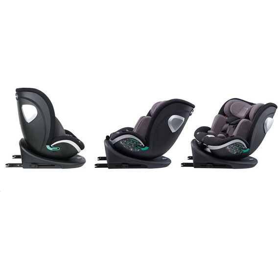 Scaun auto, FreeON, Opal, Nastere - 140 Cm/ 0 - 12 ani, Rotire 360° grade, Tehnologie Isofix I-Size si Top Tether, R129, Black, Culoare: Gri/Negru, Grupa: 0-36kg (0 luni - 12 ani) - poza 5 - ExclusivMAG.ro