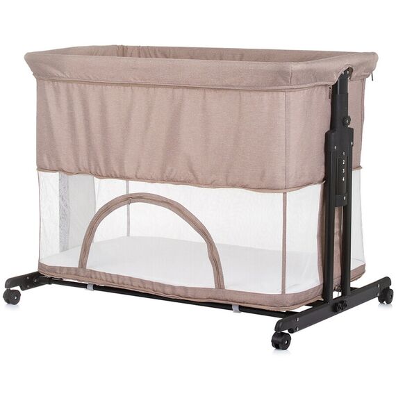 Patut co-sleeper si tarc Chipolino Zen macadamia, Culoare: Crem, Dimensiuni: 90x50 - poza 8 - ExclusivMAG.ro