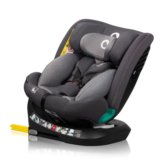 Scaun auto, Lionelo, Bastiaan One i-Size, 4 in 1, Rotire 360 grade, Top Tether, 0-36 Kg, 40-150 cm, R129, Gri, Culoare: Gri, Grupa: 0-36kg (0 luni - 12 ani) - poza 2 - ExclusivMAG.ro