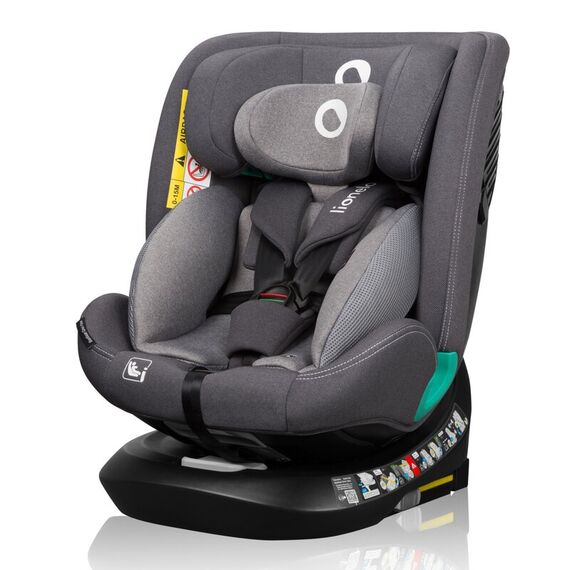 Scaun auto, Lionelo, Bastiaan One i-Size, 4 in 1, Rotire 360 grade, Top Tether, 0-36 Kg, 40-150 cm, R129, Gri, Culoare: Gri, Grupa: 0-36kg (0 luni - 12 ani)  - ExclusivMAG.ro