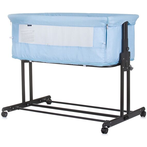 Patut co-sleeper si tarc Chipolino Zen sky blue, Culoare: Blue, Dimensiuni: 90x50 - poza 3 - ExclusivMAG.ro