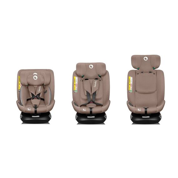 Scaun auto, Lionelo, Bastiaan One i-Size, 4 in 1, Rotire 360 grade, Top Tether, 0-36 Kg, 40-150 cm, R129, Bej, Culoare: Bej, Grupa: 0-36kg (0 luni - 12 ani) - poza 7 - ExclusivMAG.ro