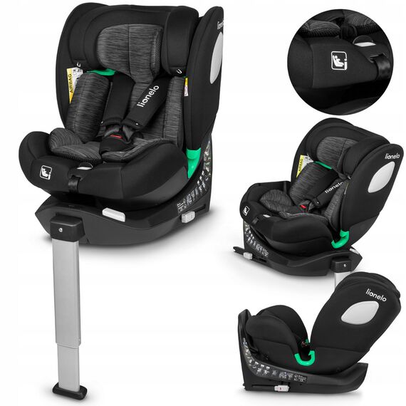Scaun auto, Lionelo, i-Size Braam, 0-36 Kg, 40-150 cm, R129, Negru, Culoare: Negru/Gri, Grupa: 0-36kg (0 luni - 12 ani) - poza 2 - ExclusivMAG.ro