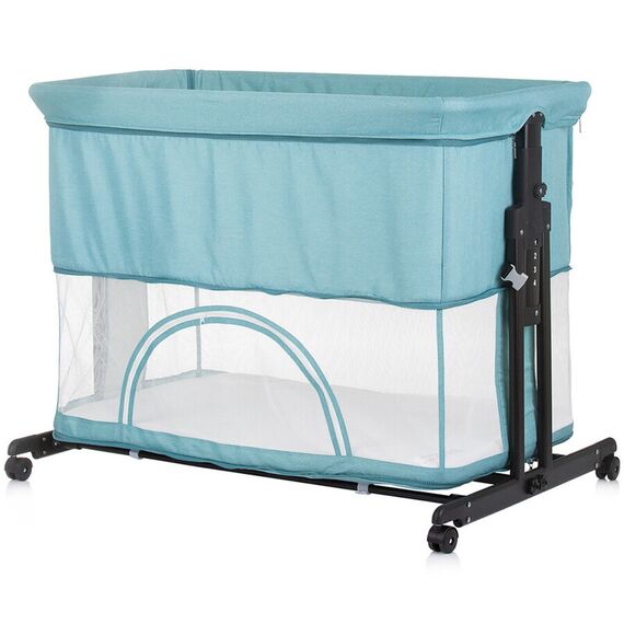 Patut co-sleeper si tarc Chipolino Zen pastel green, Culoare: Turcoaz, Dimensiuni: 90x50 - poza 8 - ExclusivMAG.ro