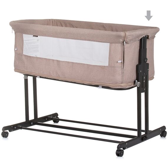 Patut co-sleeper si tarc Chipolino Zen macadamia, Culoare: Crem, Dimensiuni: 90x50 - poza 6 - ExclusivMAG.ro