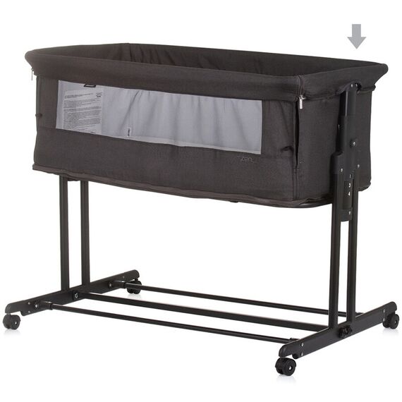 Patut co-sleeper si tarc Chipolino Zen obsidian, Culoare: Gri, Dimensiuni: 90x50 - poza 6 - ExclusivMAG.ro