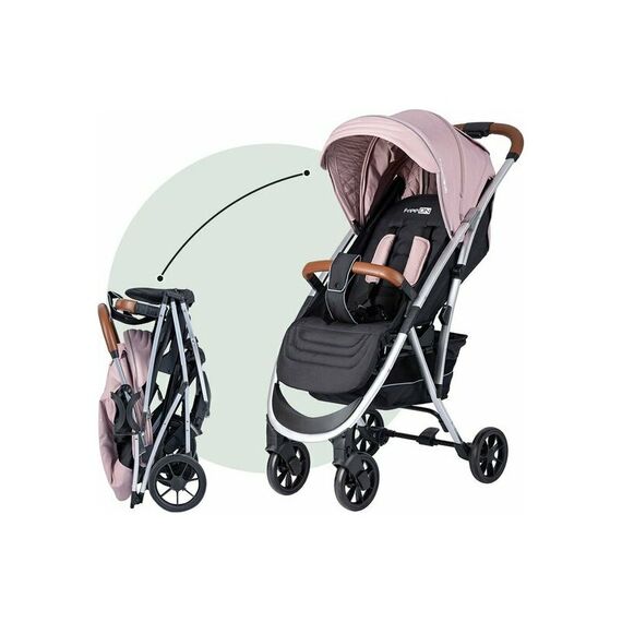 Carucior sport, FreeON, Lux, Pliabil automat, Tehnologie inovatoare One-Hand Folding, De la 6 luni pana la 22 kg, Beige/Black, Culoare: Bej, Model: sport - poza 2 - ExclusivMAG.ro