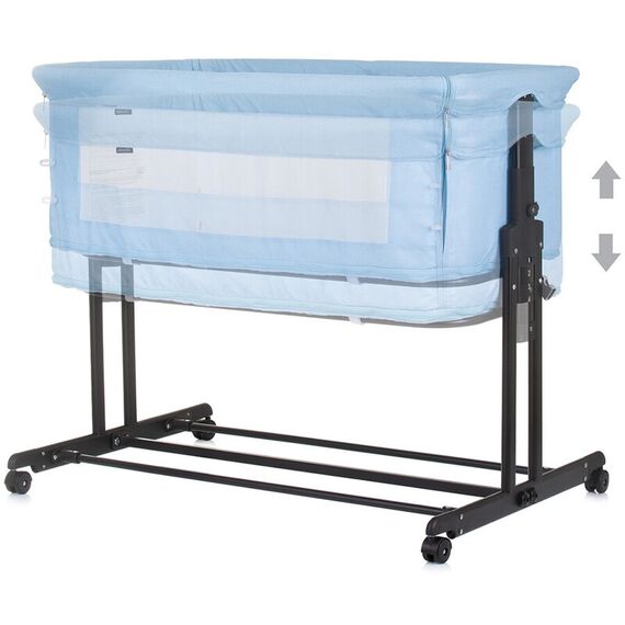 Patut co-sleeper si tarc Chipolino Zen sky blue, Culoare: Blue, Dimensiuni: 90x50 - poza 5 - ExclusivMAG.ro