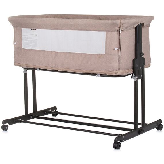Patut co-sleeper si tarc Chipolino Zen macadamia, Culoare: Crem, Dimensiuni: 90x50 - poza 3 - ExclusivMAG.ro