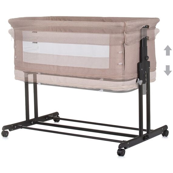 Patut co-sleeper si tarc Chipolino Zen macadamia, Culoare: Crem, Dimensiuni: 90x50 - poza 5 - ExclusivMAG.ro