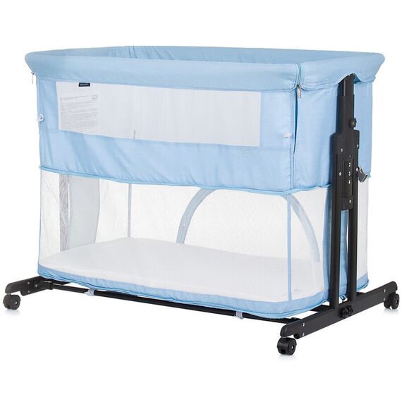 Patut co-sleeper si tarc Chipolino Zen sky blue, Culoare: Blue, Dimensiuni: 90x50 - poza 7 - ExclusivMAG.ro