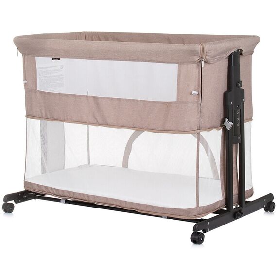 Patut co-sleeper si tarc Chipolino Zen macadamia, Culoare: Crem, Dimensiuni: 90x50 - poza 7 - ExclusivMAG.ro