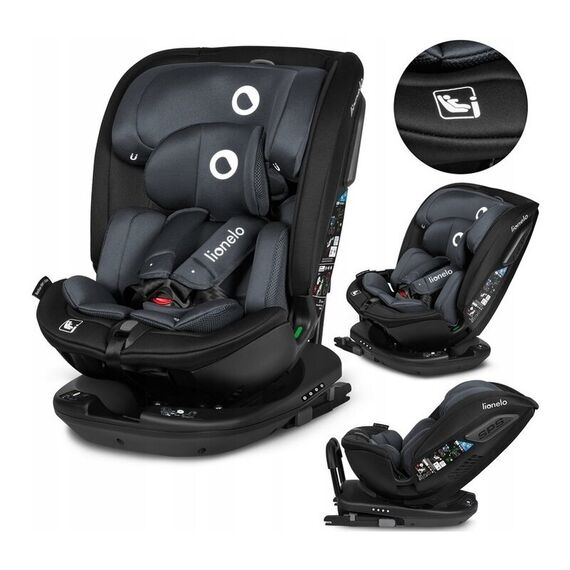 Scaun auto, Lionelo, Bastiaan RWF i-Size, Rotire 360 grade, 0-36 Kg, ECE R129, Gri, Culoare: Gri, Grupa: 0-36kg (0 luni - 12 ani) - poza 2 - ExclusivMAG.ro