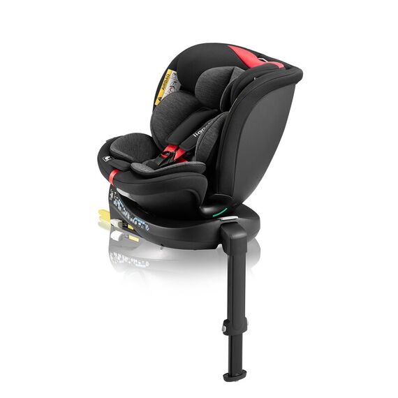 Scaun auto, Lionelo, i-Size Navy, 0-36 Kg, 40-150 cm, Rotire 360 grade, R129, Negru/Rosu, Culoare: Negru/Rosu, Grupa: 0-36kg (0 luni - 12 ani) - poza 3 - ExclusivMAG.ro