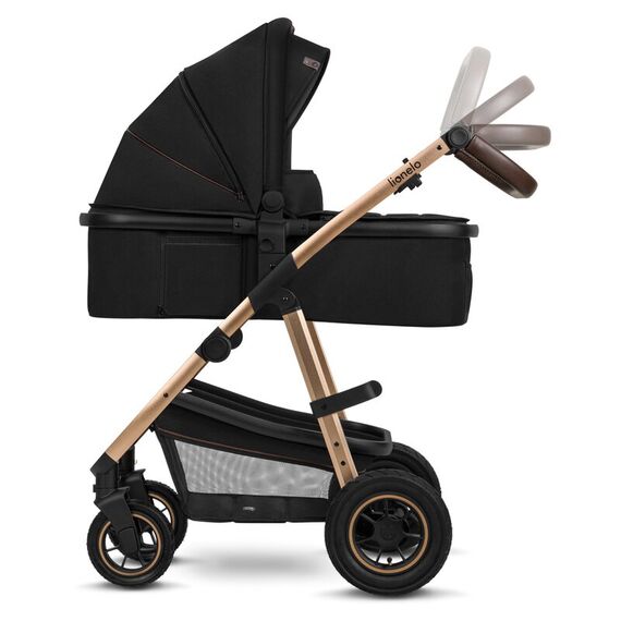 Carucior 2 in 1, Lionelo, Amber, Pana la 22 kg, Negru, Culoare: Negru/Auriu, Model: 2 in 1 - poza 7 - ExclusivMAG.ro
