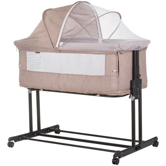 Patut co-sleeper si tarc Chipolino Zen macadamia, Culoare: Crem, Dimensiuni: 90x50 - poza 2 - ExclusivMAG.ro